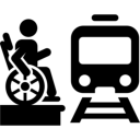 wheelchair and transportation icon